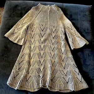 BCBG max Azria, tulip shaped super soft comfortable knit dress, brown, size S